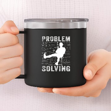 Discover Problem Solving Rock Climbing Funny Canyoneering Lovers Zip 14oz Stainless Steel Tumblers