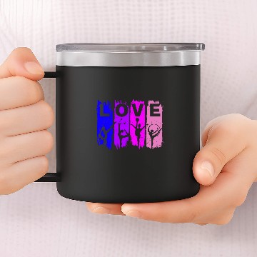 Discover Love Rhythmic Gymnastics Pink Purple Blue Gymnast 14oz Stainless Steel Tumblers