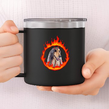Discover Devil Dog Afghan Hound 1 Baseball Tees 14oz Stainless Steel Tumblers