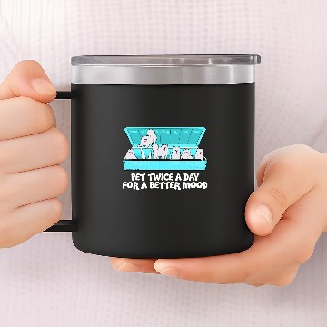 Discover Dog Samoyed Siberian Samoyed Owner Happiness 14oz Stainless Steel Tumblers