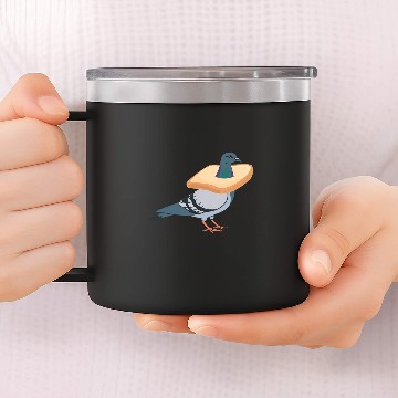 Discover Pigeon In Bread Baseball Tees 14oz Stainless Steel Tumblers