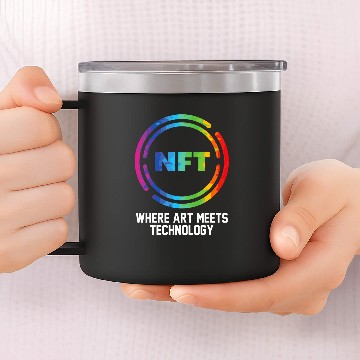 Discover NFT Where Art Means Technology 2 14oz Stainless Steel Tumblers