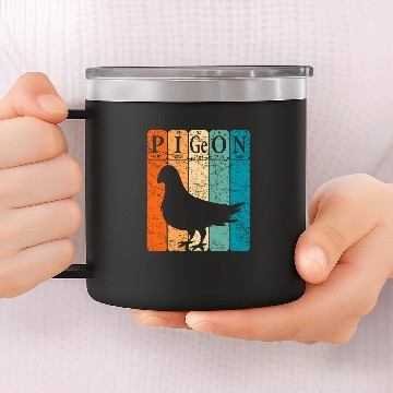 Discover Pigeon Periodic Table Elements Birdwatching Ornithology Zip 14oz Stainless Steel Tumblers