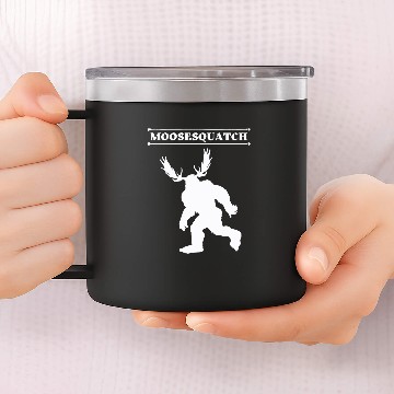 Discover White Moosesquatch Funny MooseSassquatch Cryptid Creature 14oz Stainless Steel Tumblers