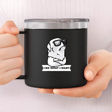 Discover Pyrenean Mountain Dog Stubborn Dog Great Pyrenees 14oz Stainless Steel Tumblers