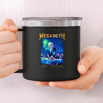 Discover Megadeth Rust In Peace Tracklist 14oz Stainless Steel Tumblers