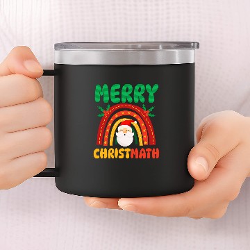 Discover Merry Christmath Design Christmas Math Teacher 14oz Stainless Steel Tumblers