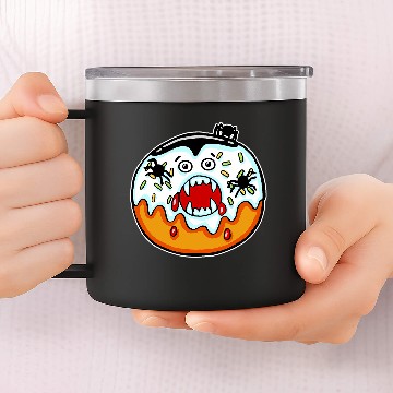 Discover Vampire Doughnut Halloween Costume Spider Blood Sprinkles 14oz Stainless Steel Tumblers