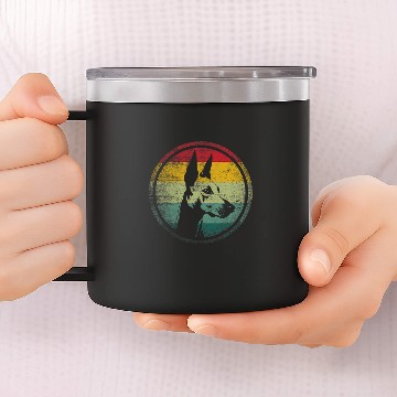 Discover Retro design Pharaoh Hound 14oz Stainless Steel Tumblers