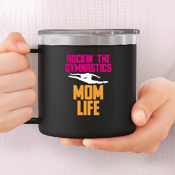 Discover Rockin the Gymnastics mom life Gymnastics 14oz Stainless Steel Tumblers for Women 14oz Stainless Steel Tumblers