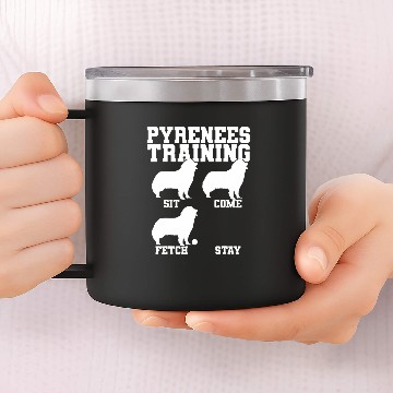 Discover Pyrenees Dog Trainer 14oz Stainless Steel Tumblers
