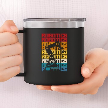 Discover Robot Robotics Engineer Retro vintages Robotics 14oz Stainless Steel Tumblers
