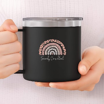 Discover Security Consultant Leopard Rainbow Appreciation 14oz Stainless Steel Tumblers