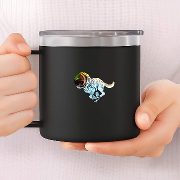 Discover German Shepherd Dog Astronaut Space Dog Lover 14oz Stainless Steel Tumblers