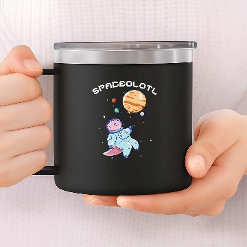 Discover Solar System Astronaut Axolotls Space Planets Space Astronomy Baseball Tees 14oz Stainless Steel Tumblers
