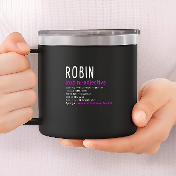 Discover Womens Personalized Name Description Robin Baseball Tees 14oz Stainless Steel Tumblers