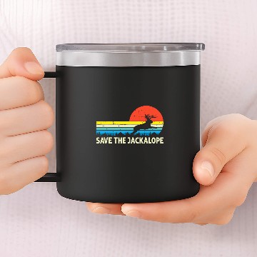 Discover Retro vintages Save The Jackalope For Camping Lovers 14oz Stainless Steel Tumblers