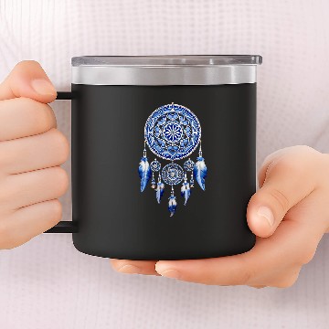 Discover Native American Dreamcatcher Indian Design 7 14oz Stainless Steel Tumblers