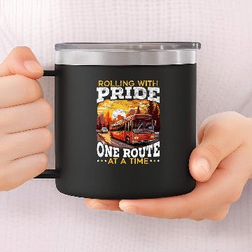 Discover School Bus Driver Job Profession Transport Driving 8 14oz Stainless Steel Tumblers