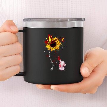 Discover Multiple Myeloma Awareness Sunflower Elephant Men Womens Baseball Tees 14oz Stainless Steel Tumblers