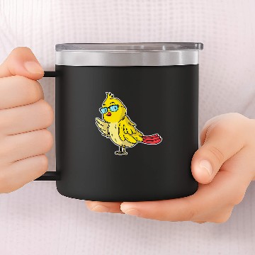 Discover Nerdy Bird with Glasses Baseball Tees 14oz Stainless Steel Tumblers