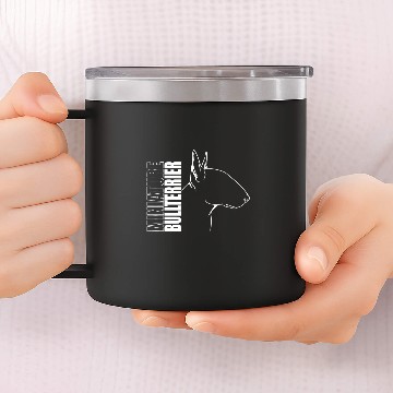 Discover Miniature Bull Terrier Profile Dog Breed Dog Baseball Tees 14oz Stainless Steel Tumblers