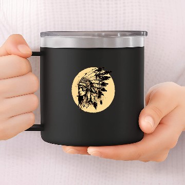 Discover Native American Dreamcatcher Indian Design 16 14oz Stainless Steel Tumblers