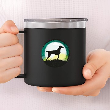 Discover Weimaraner Dog Breed 2 14oz Stainless Steel Tumblers