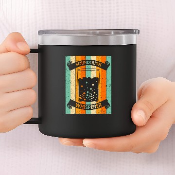 Discover Sourdough Bread Whisperer Baking Baker Sourdough Starter Baseball Tees 14oz Stainless Steel Tumblers
