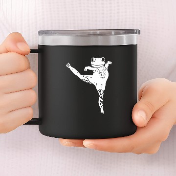 Discover Silly Frog Ballerina Baseball Tees 14oz Stainless Steel Tumblers