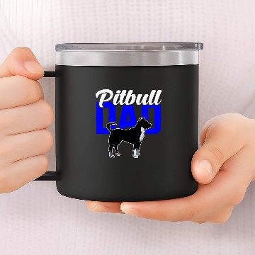Discover Pitbull Dad 14oz Stainless Steel Tumblers