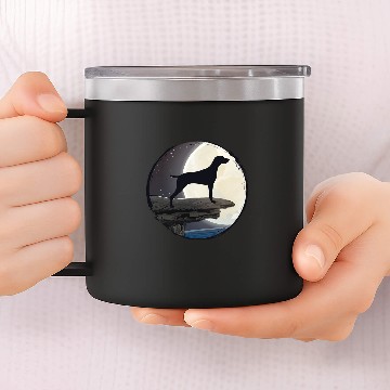 Discover Weimaraner Dog Retro 23 Zip 14oz Stainless Steel Tumblers