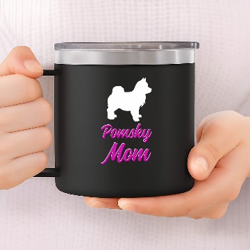 Discover Pomsky Owner Dog Mom Apparel Baseball Tees 14oz Stainless Steel Tumblers
