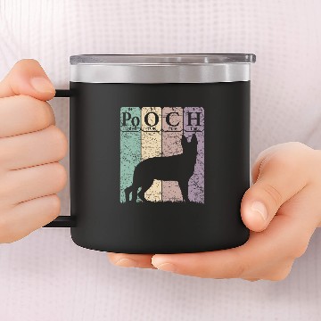Discover German Shepherd Dog Periodic Table Elements Dog Pooch 14oz Stainless Steel Tumblers