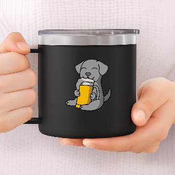 Discover Weimaraner Drinking Beer Dog Baseball Tees 14oz Stainless Steel Tumblers