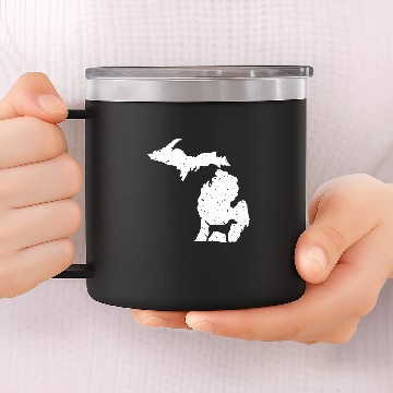 Discover Weimaraner Michigan Dog Lover Baseball Tees 14oz Stainless Steel Tumblers