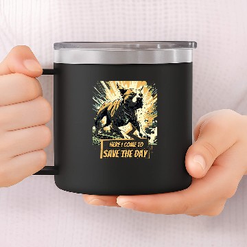 Discover Pitbull Pit bull comics style 14oz Stainless Steel Tumblers