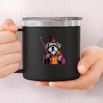 Discover Schnauzer Wizard Funny Dog Magic 1 Baseball Tees 14oz Stainless Steel Tumblers