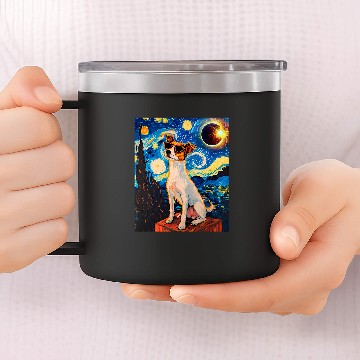 Discover Total Solar Eclipse Toy Fox Terrier Dog Baseball Tees 14oz Stainless Steel Tumblers
