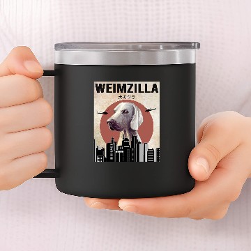 Discover Weimzilla Funny Weimaraner Dog Lover 14oz Stainless Steel Tumblers