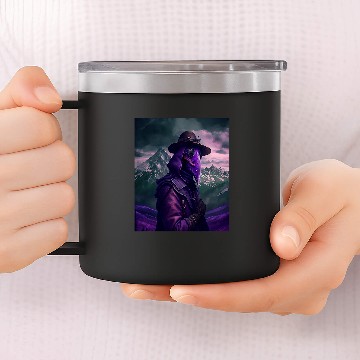 Discover Purple Violet Plague Doctor Standing On Mountain Cool Art Baseball Tees 14oz Stainless Steel Tumblers
