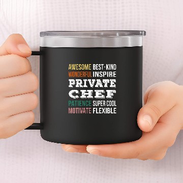 Discover Private Chef 14oz Stainless Steel Tumblers Funny Appreciation 14oz Stainless Steel Tumblers