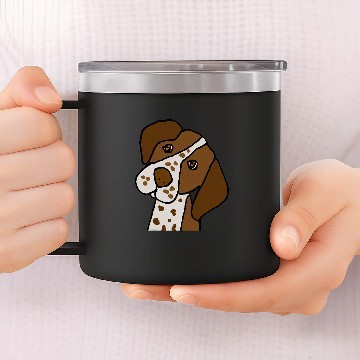 Discover Smileteespetsa Cute German Shorthaired Pointer Dog Face 14oz Stainless Steel Tumblers