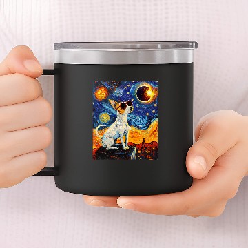 Discover Total Solar Eclipse Toy Fox Terrier Dog 1 14oz Stainless Steel Tumblers