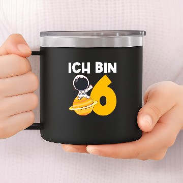 Discover Ich bin 6 6 Geburtstag Astronaut 14oz Stainless Steel Tumblers