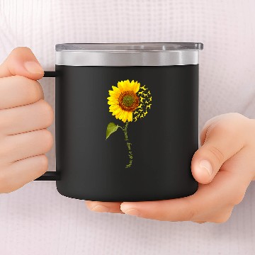 Discover Weimaraner Sunflower 14oz Stainless Steel Tumblers