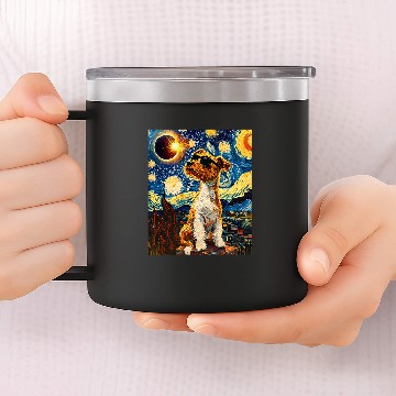 Discover Total Solar Eclipse Wire Hair Fox Terrier 5 14oz Stainless Steel Tumblers