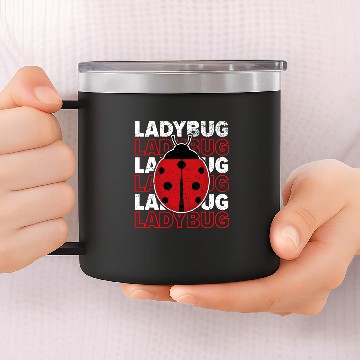 Discover Insect Lover Entomology Future Entomologist Ladybug 21 14oz Stainless Steel Tumblers