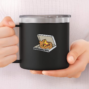Discover Dog Goldendoodle Pizza Goldendoodle Dog Baseball Tees 14oz Stainless Steel Tumblers