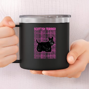 Discover Dog Scottish Terrier Pastel Aesthetic 14oz Stainless Steel Tumblers